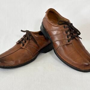 Clark’s Shoes Men’s 8.5 Brown Leather Cushioned Comfort Loafers Business Casual